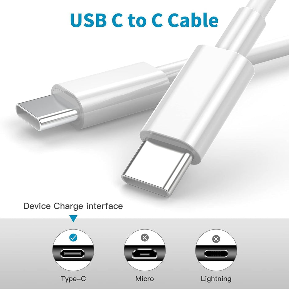USB-C to USB-C Fast Charging Cable 1M (3.3FT) – 1 Pack