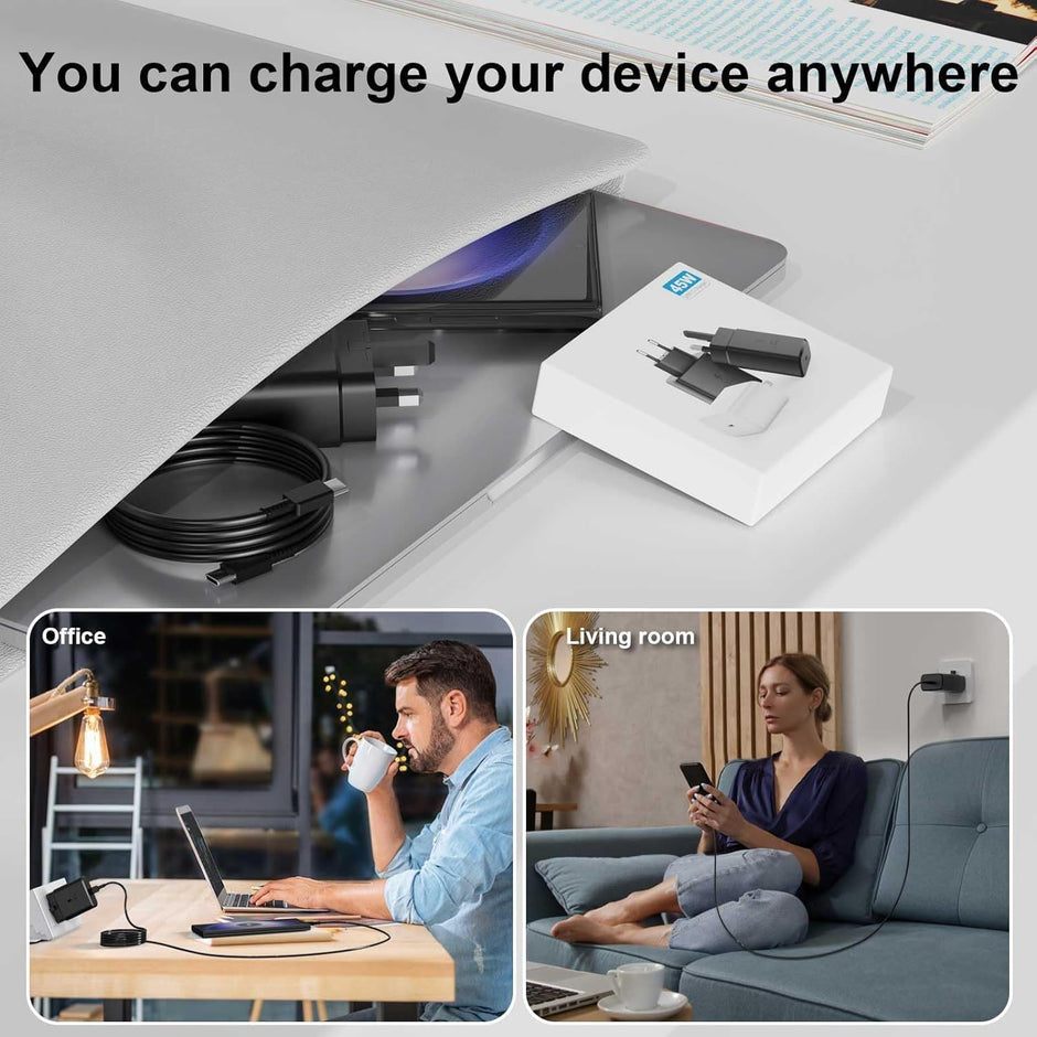 Samsung 45W Super Fast Charger with 1M USB-C Cable – UK Plug
