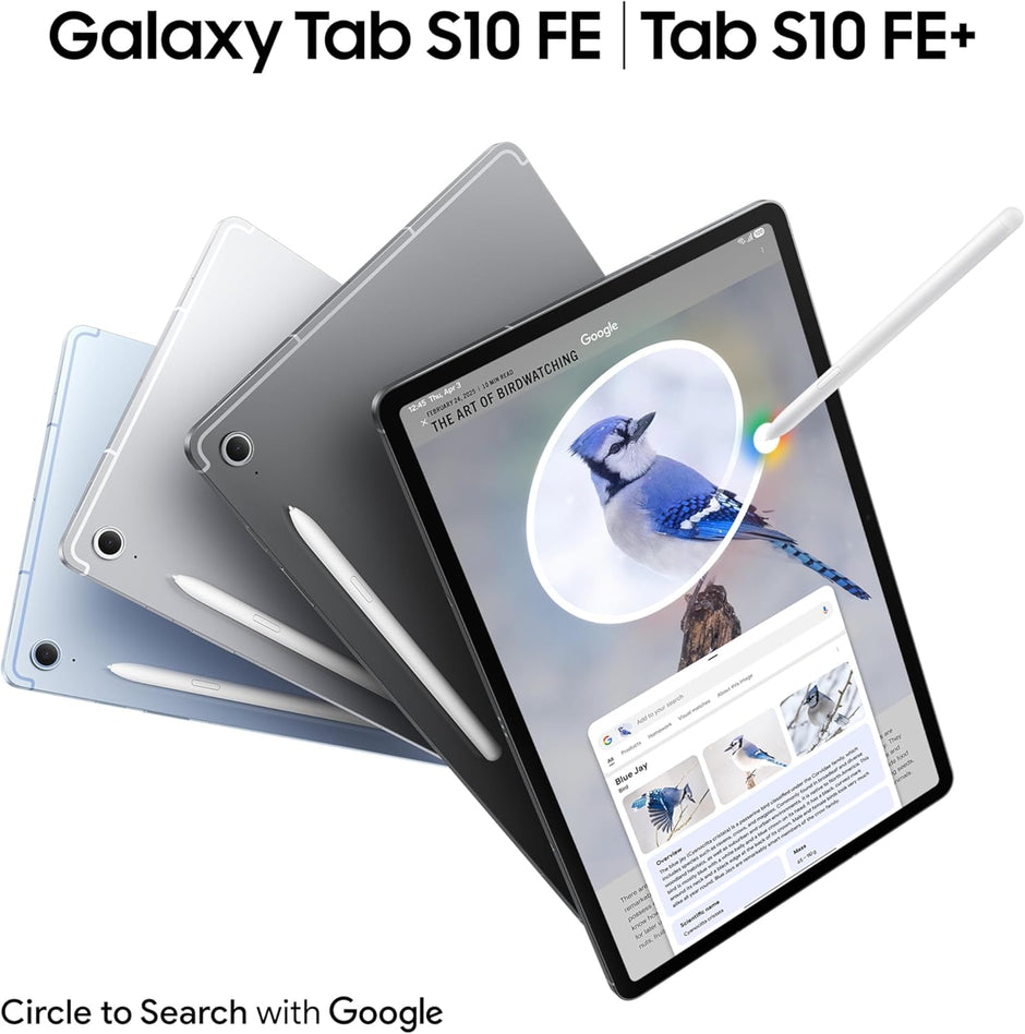 Samsung Galaxy Tab S10 FE, WIFI Android Tablet, 12GB RAM, 256GB Storage, 10.9” Screen, 90Hz Display, S Pen Included, IP68, Long Battery Life, Blue (UAE Version)